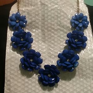 Vintage Flower Rhinestone Necklace